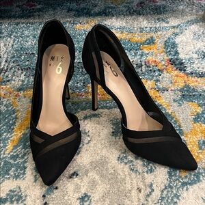 Mix No. 6 Black Mesh Detail Heels
